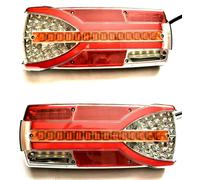 2x 7 Funktionen LED Rückleuchten 12/24V SET LKW PKW Anhänger Dynamischer Blinker