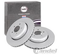 2x A.B.S. BREMSSCHEIBEN 345mm HINTEN passend für BMW 5 6
