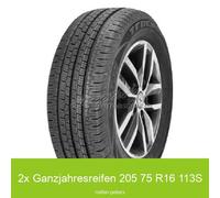 2x Allwetterreifen 205/75 R16 113S Tracmax All Season Van Saver 3PMSF | 45527