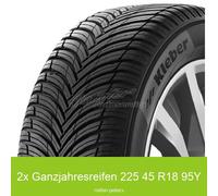 2x Allwetterreifen Kleber Quadraxer 3 3PMSF XL 225/45 R18 95Y | 51019