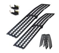 TRUTZHOLM 2 x Auffahrrampe klappbar 230 cm Traglast 1360 kg Alu schwarz Riffelstab Motorradrampe Verladerampe - Aluminium 21428901