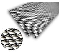 2x ALU GITTER RENNGITTER WABENGITTER RACEGITTER 16x10mm 100x40cm SCHWARZ