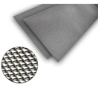 2x ALU GITTER RENNGITTER WABENGITTER RACEGITTER 6.5x4mm 100x25cm SCHWARZ