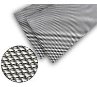2x Alugitter 9x5 Schwarz Gitter Racegitter 100x25cm Streckgitter / gritte
