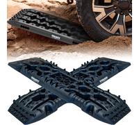 2x Anfahrhilfe Schnee 10T Sandbleche Traktionshilfe Rampen 108cm Schwarz Faltbar