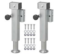 2x Anhänger Ausdrehstütze klappbar 410-655mm 1300kg stufenloser Hub:235mm FH:42m