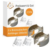2 x Bremsbacken Anhänger Bremsbeläge 200x50 kompatibel für AL-KO 2050 2051