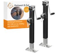 2x Anhänger Stützen Wohnmobil 62-100 Anhängerstütze 2500 KG mit Adapter Flansch