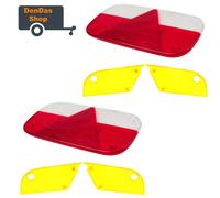 2x Aspöck Multipoint 3 III Lichtscheiben Ersatzglas für links oder rechts Uni