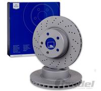 2X ATE BREMSSCHEIBEN VORNE 284,0mm GELOCHT/INNENBEL. PASSEND FÜR ABARTH 500 500C