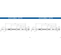 2X ATE BREMSSCHLAUCH BREMSSCHLÄUCHE VORNE passend für VW CALIFORNIA MULTIVAN TRA