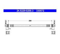 2x ATE Bremsschlauch hinten 23532280 330572
