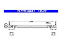 2x ATE Bremsschlauch hinten 23565803 331402