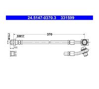 2x ATE Bremsschlauch hinten 23741887 331599