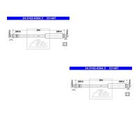 2x ATE Bremsschlauch hinten für BMW 3er Cabriolet E30 320i 318i 5er E60 520i
