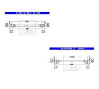 2x ATE Bremsschlauch Hinterachse für Audi A4 8D2 B5 1.6 1.8 8D5 4E2 4E8 4.2