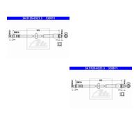 2x ATE Bremsschlauch Hinterachse für Audi A6 Allroad 4FH C6 3.0 TDI quattro 2.7