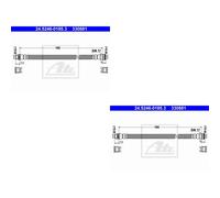 2x ATE Bremsschlauch Hinterachse für Citroën C3 I FC_ 1.4i Bivalent 1.1i FN_