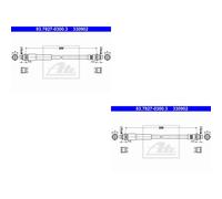 2x ATE Bremsschlauch Hinterachse für Mazda 2 DY 1.4 1.25 Ford Fiesta V JH_ JD_