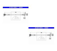 2x ATE Bremsschlauch Hinterachse für Opel Zafira A F75_ 1.8 16V 2.2 Astra G CC