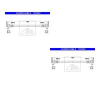 2x ATE Bremsschlauch Hinterachse für VW Golf I Cabriolet 155 1.8 1.6 19E 1G1 1.3