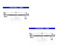 2x ATE Bremsschlauch Hinterachse für VW Touareg 7LA 7L6 7L7 3.0 V6 TDI 2.5 R5
