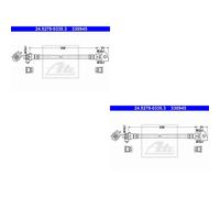 2x ATE Bremsschlauch Hinterachse passend für Opel Frontera B 6B_ 2.2i 2.2 DTi