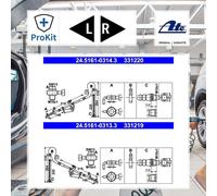 2x Ate Bremsschlauch Links, Rechts für Citroën C6 C5 III Break C5 III Peugeot