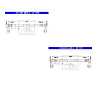 2x ATE Bremsschlauch Vorderachse für VW Transporter III Pritsche/Fahrgestell