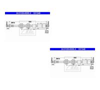 2x ATE Bremsschlauch Vorderachse passend für BMW X1 E84 sDrive18d sDrive20d