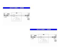 2x ATE Bremsschlauch Vorderachse passend für Renault Espace III JE0_ 2.0 16V