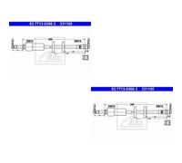 2x ATE Bremsschlauch Vorderachse passend für Volvo XC90 I 275 D5 AWD D3/D5 2.4