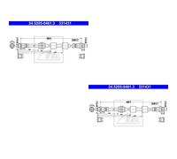 2x ATE Bremsschlauch Vorderachse passend für VW Sharan 7M8 7M9 7M6 1.9 TDI 2.0