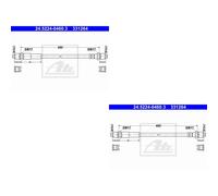 2x ATE Bremsschlauch vorne für Mercedes-Benz G-Klasse W463 W461 290 GD/G Puch