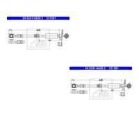 2x ATE Bremsschlauch vorne für Opel Astra H Caravan L35 1.6 1.4 LPG Meriva B