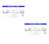 2x ATE Bremsschlauch vorne für Volvo V70 II P80_ 2.4 SW S60 I 384 2.0 T 2.5
