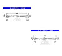 2x ATE Bremsschlauch vorne für VW Touareg 7P5 3.0 V6 TDI 4.2 V8 7LA 7L6 7L7