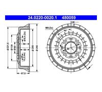 ATE Bremstrommel 24.0220-0020.1