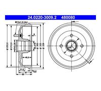 ATE Bremstrommel 24022030092 für Ford