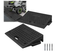 2x Auffahrrampe Bordsteinrampe PKW ATV extraflach Rollstuhlrampe Gummi mit Griff