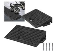 2x Auffahrrampe Rollstuhlrampe mit Griff Bordsteinrampe Gummi Motorradrampe