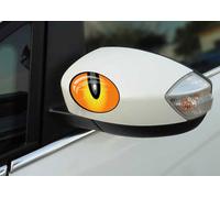 2x Aufkleber Katzen Augen 3D Auto Spiegel Sticker Waschstrassenfest UV-Beständig