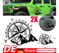 2x Aufkleber Kompass Windrose 60 x 50 cm Camper Wohnmobil Dekor Auto Sticker DHL