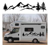 2x Aufkleber Wohnwagen Wohnmobil Caravan Camper Auto Berge Wald Landschaft DEU