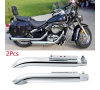 2x Auspuff Endtopf Schalldämpfer Turn-Out für Kawasaki Vulcan VN 800 900 750 650