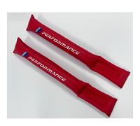 2x Auto Car Universal Autositz Lücke Lückenfüller Pad PU Leder Für BMW Rot NEW