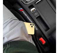2x Auto Car Universal Autositz Lücke Lückenfüller Pad PU Leder Für BMW Schwarz