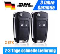 2X Auto Ersatz Klappschlüssel Gehäuse für Opel Astra J Corsa E Meriva B Insignia