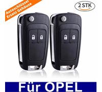 2X Auto Ersatz Klappschlüssel Gehäuse für Opel Astra J Corsa E Meriva B Insignia