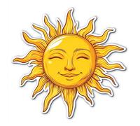 2X Autoaufkleber Sticker lustige Sonne 18X18 cm Auto Heckscheibe wetterfest